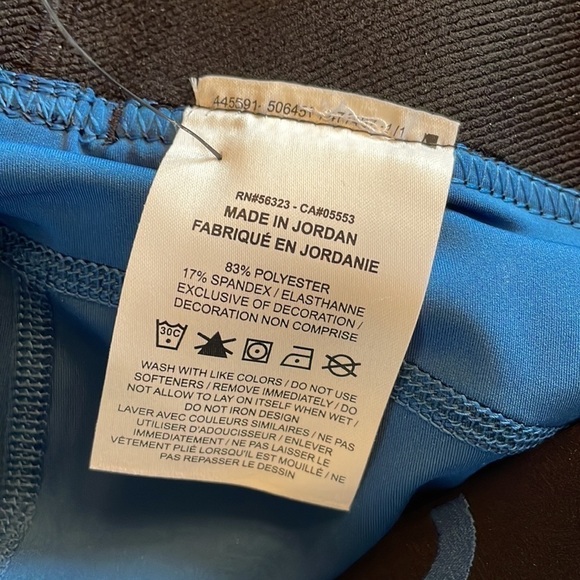 Brand New Nike Pro Dri-Fit Blue Training Leggings Tight Fit Mid Rise Full Length - Picture 14 of 16